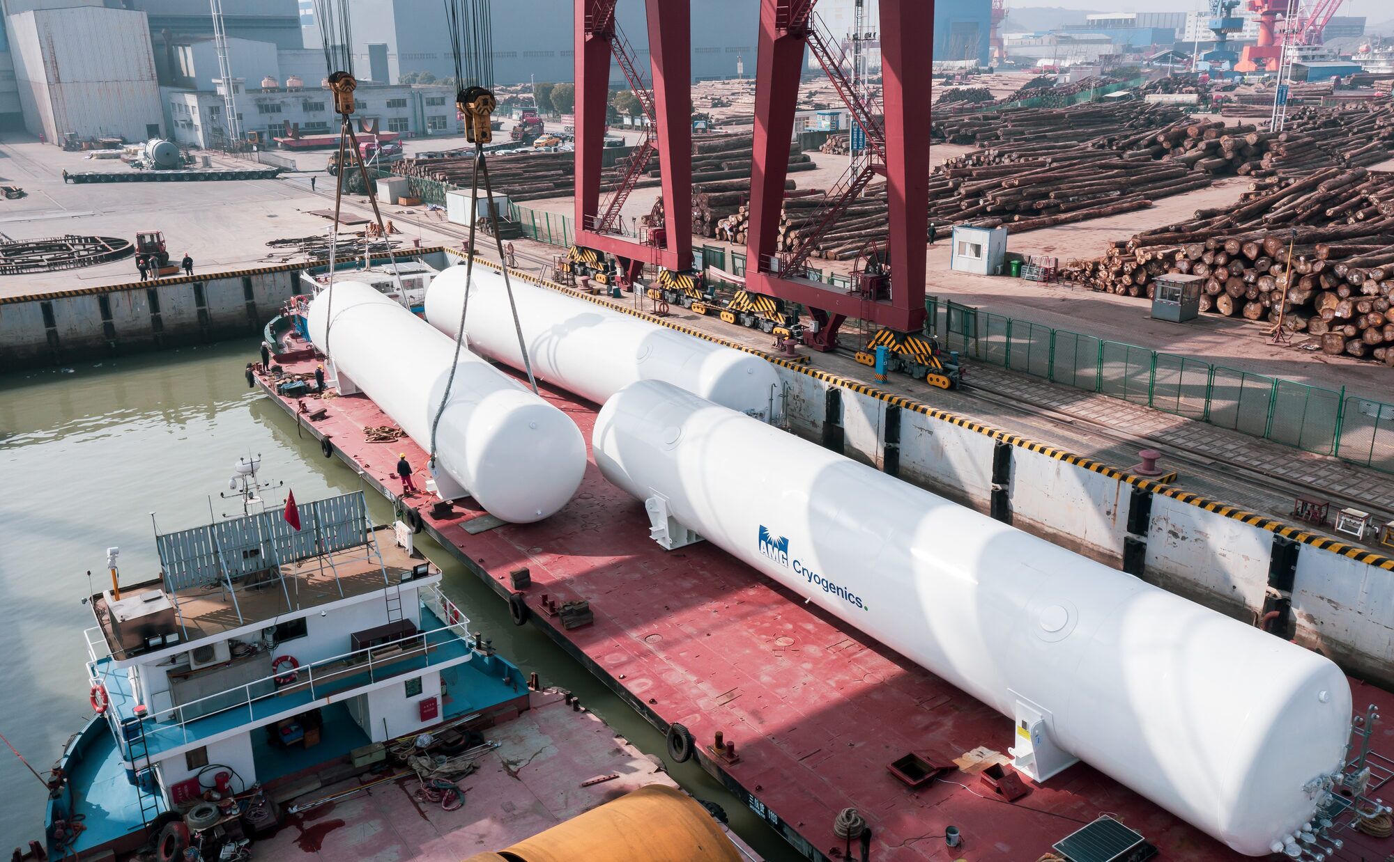 LNG storage tank being loaded at an Australian port